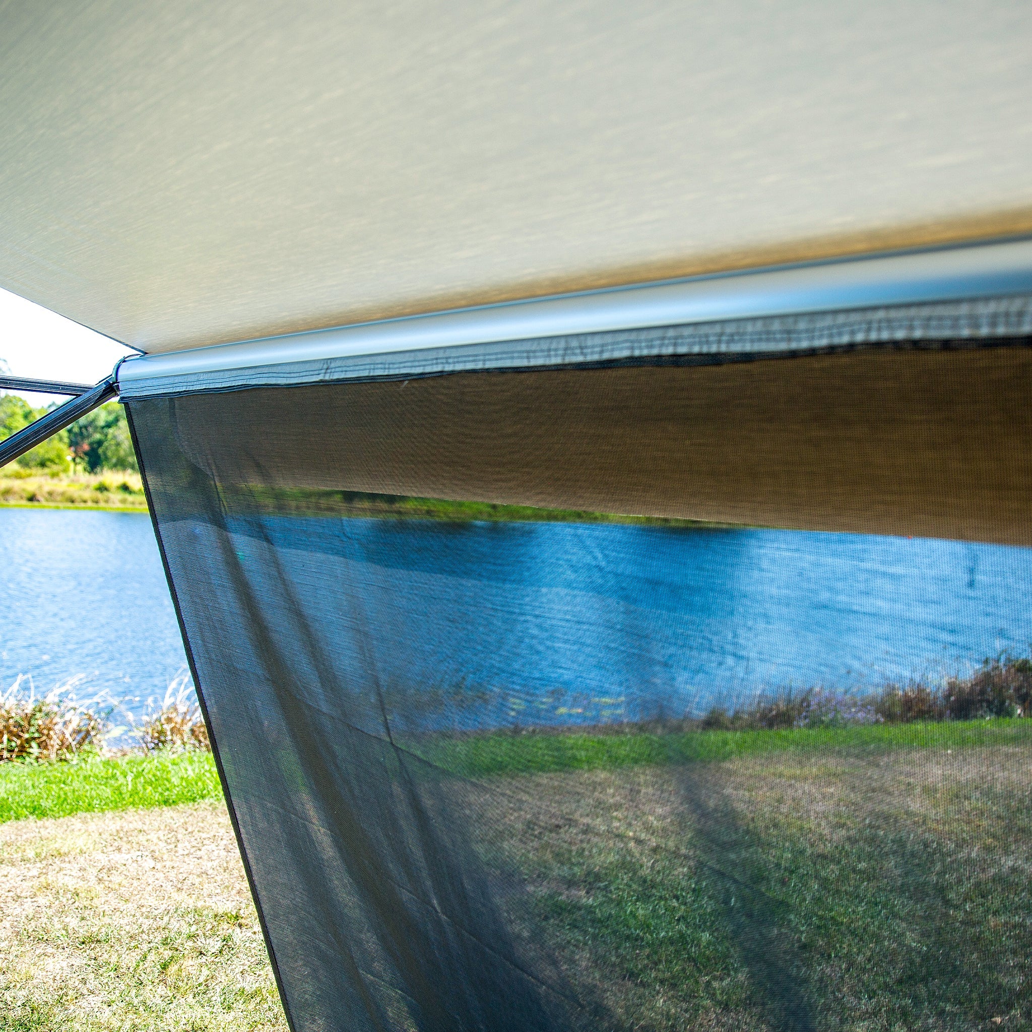 Sunblocker Privacy Screen Long Side Wall - Black