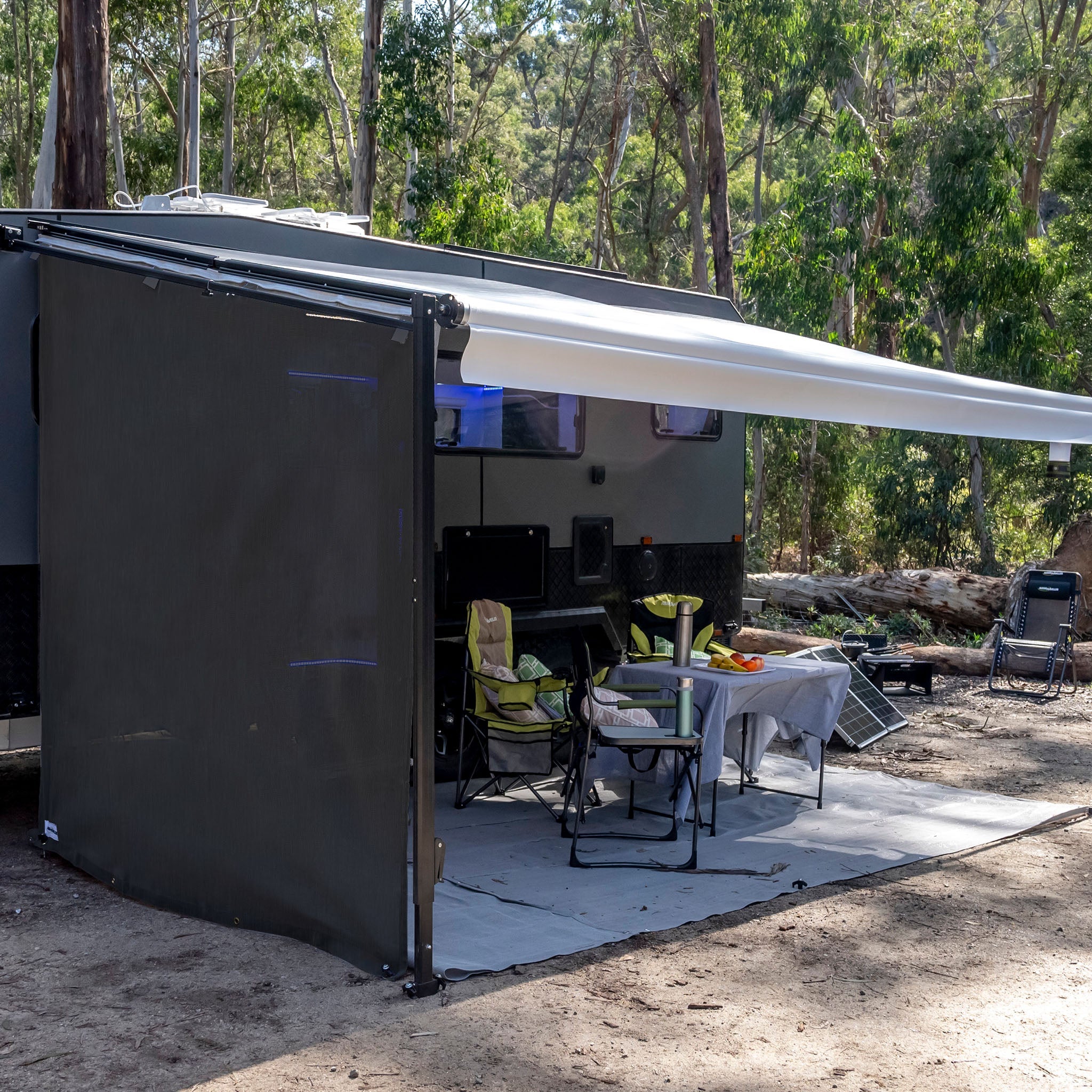 Sunblocker Privacy Screen End Wall - Black