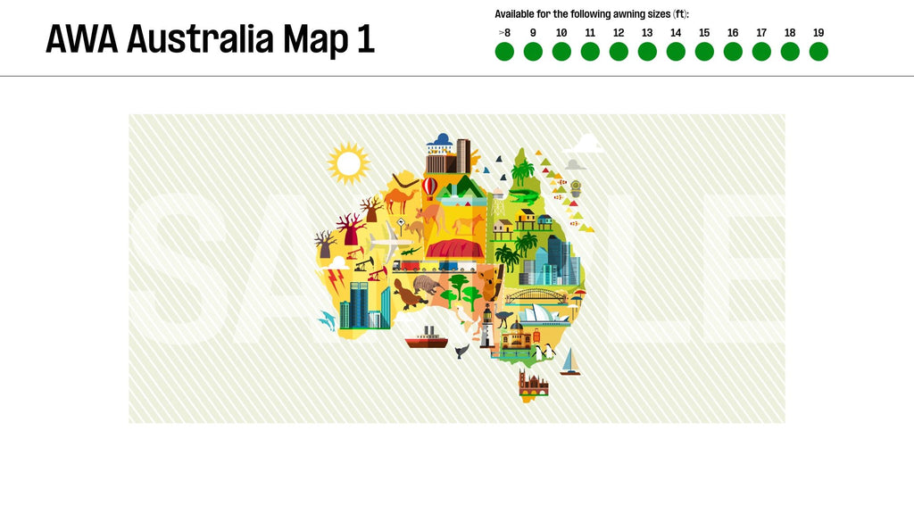 Long Side Art Shade Walls - Aus Map Edition
