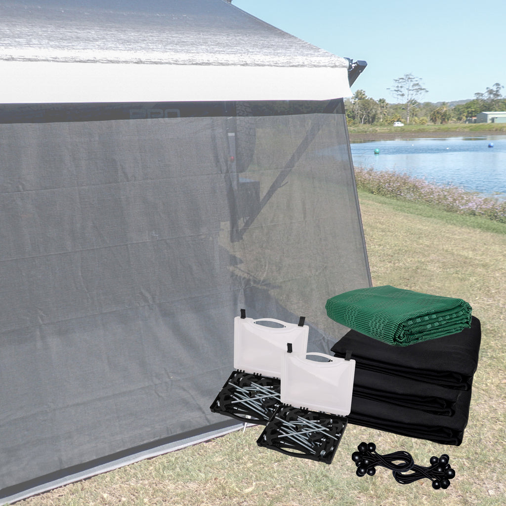 Sunblocker Privacy Walls & Flooring Bundle - Black