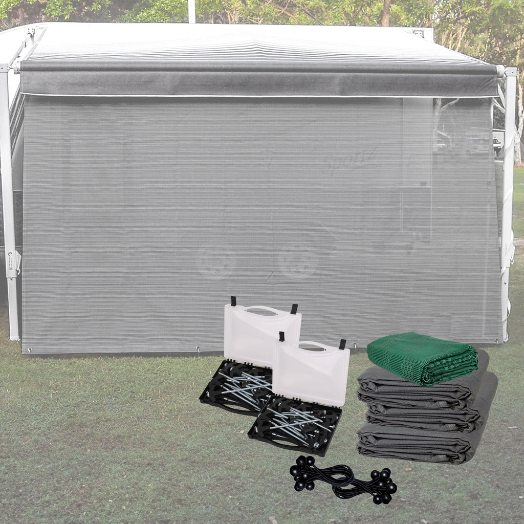 Sunblocker Privacy Walls & Flooring Bundle - Grey