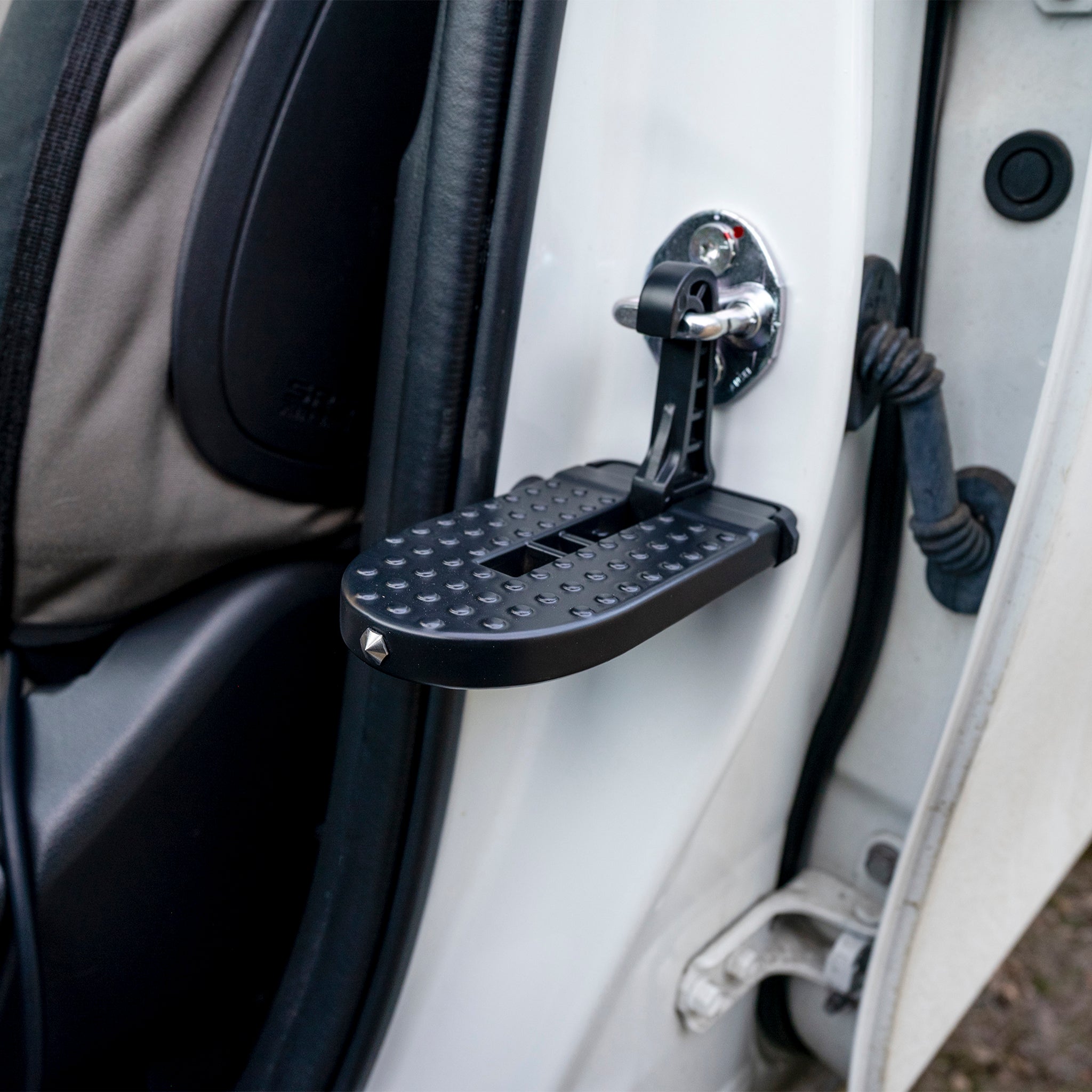 Car Door Folding Steps Set - Black