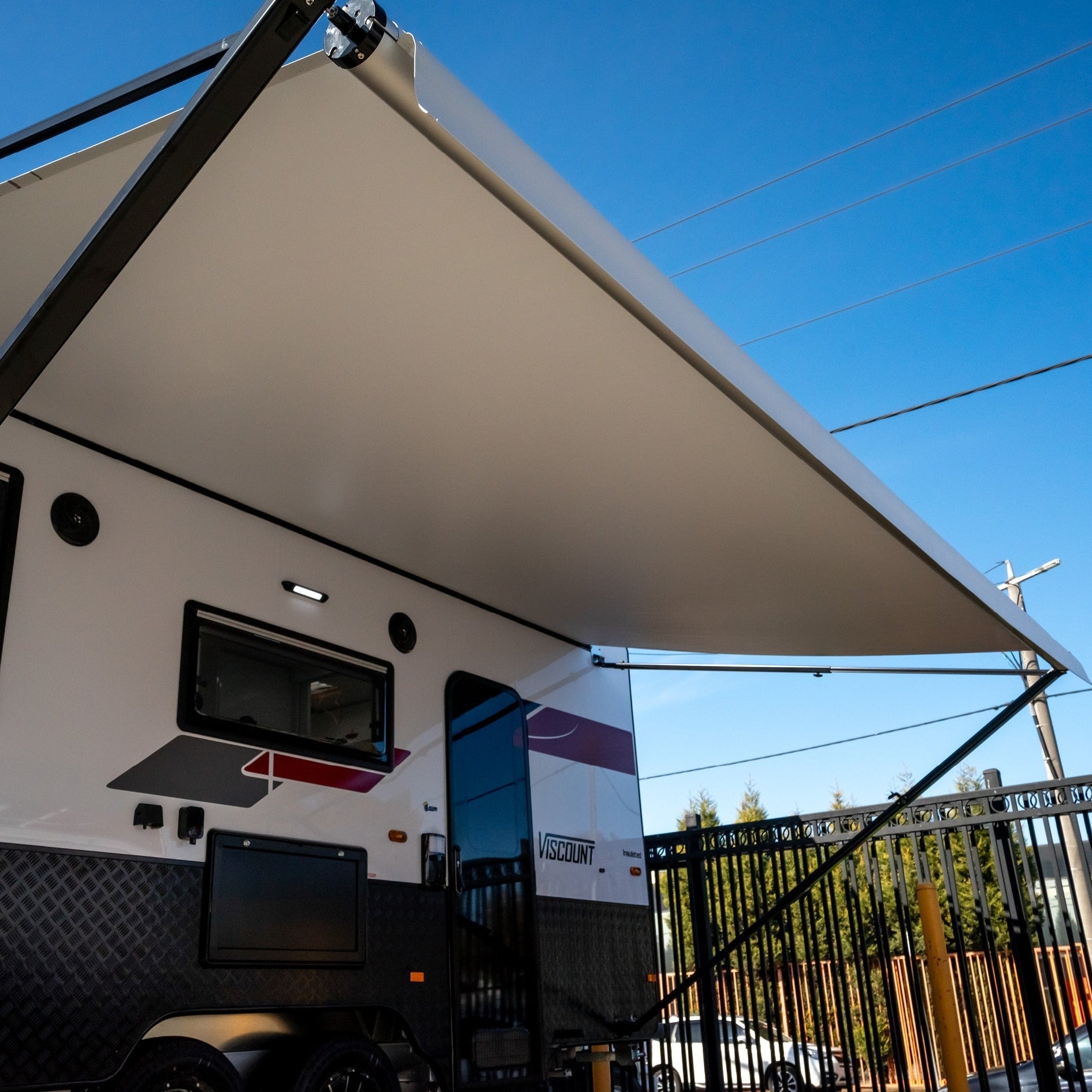 Sunburst Classic Awning - Charcoal - Aussie Traveller