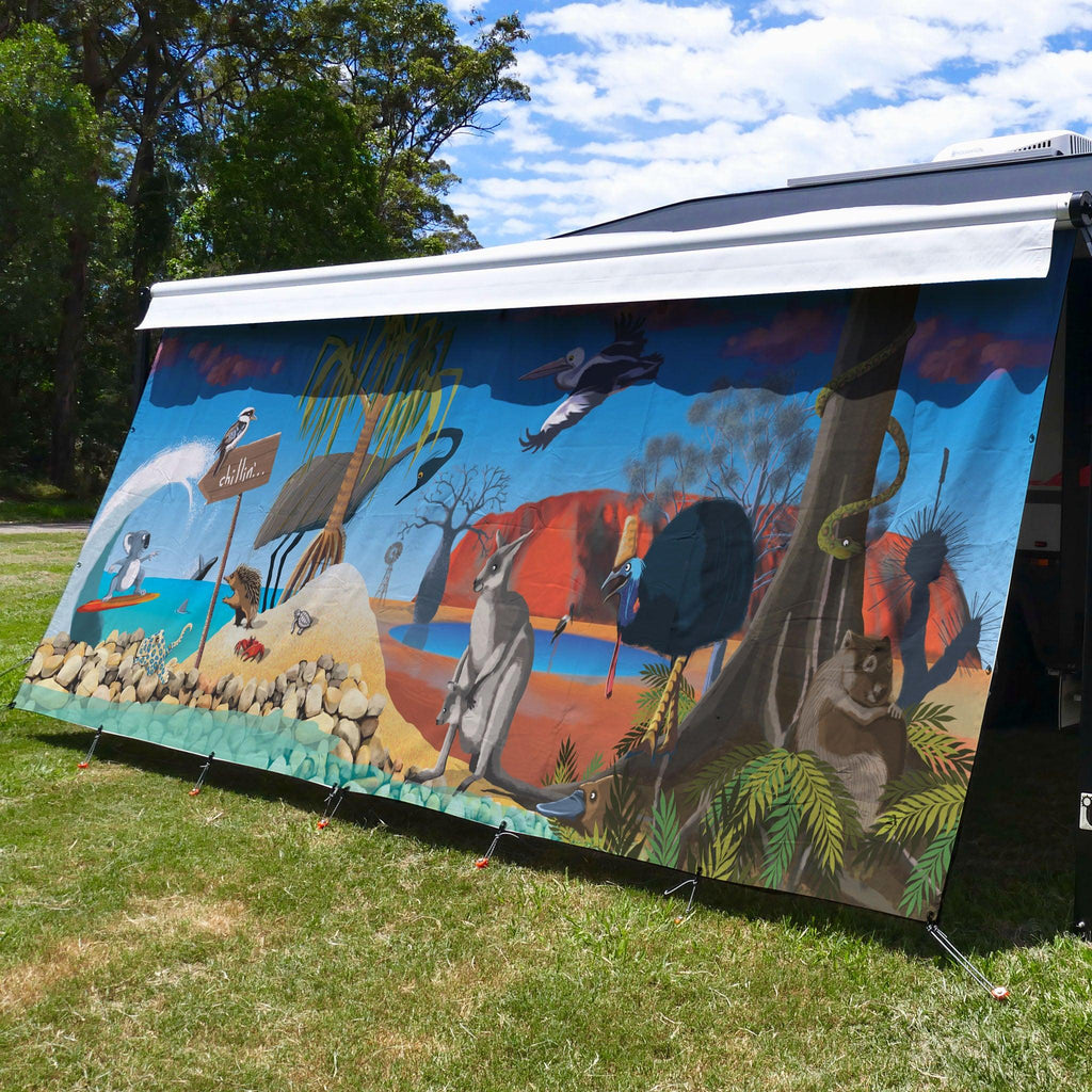 Long Side Art Shade Walls - Mural Art Edition - Xtend Outdoors